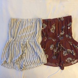 Two PacSun Lottie Moss Rompers
